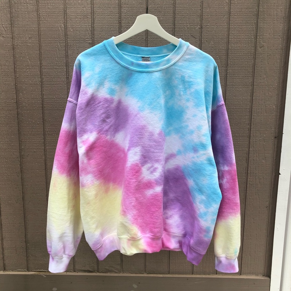 NEW spring Tie dyed sweatshirt S-3X top Shirt - Picture 3 of 4